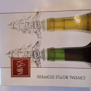 2 Crystal Bottle Soppers by Mikasa